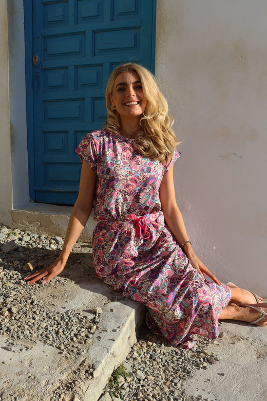 Liberte - Alma-Loose-Skirt 9582 - Pink Paisley Nederdele 