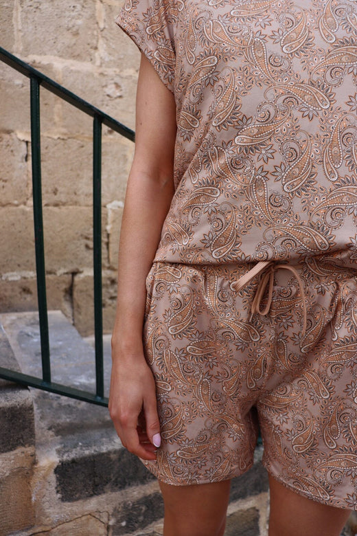 Liberte - Alma-Shorts 9517 - Sand Paisley