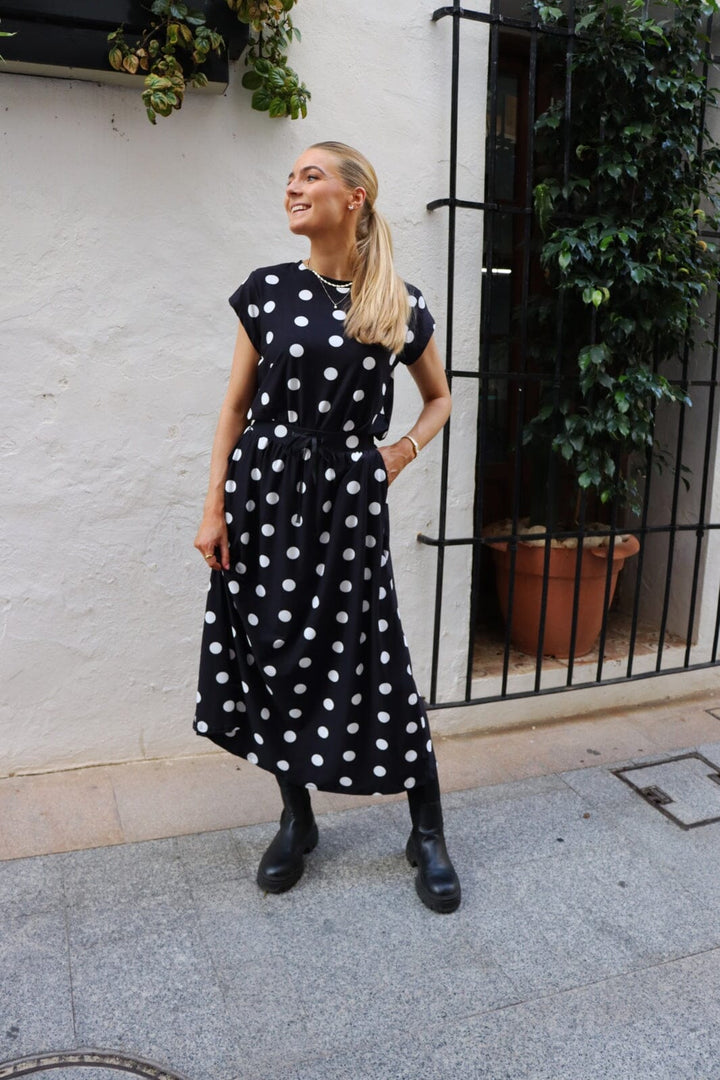 Liberte - Alma-U-Tshirt 9581 - Black Big Dot