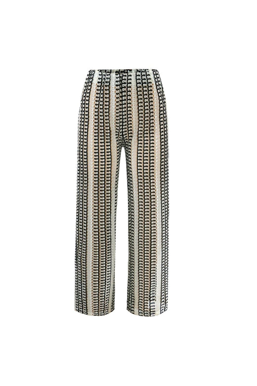 Liberte - Croc Pants 22382 - Black Creme Stripe
