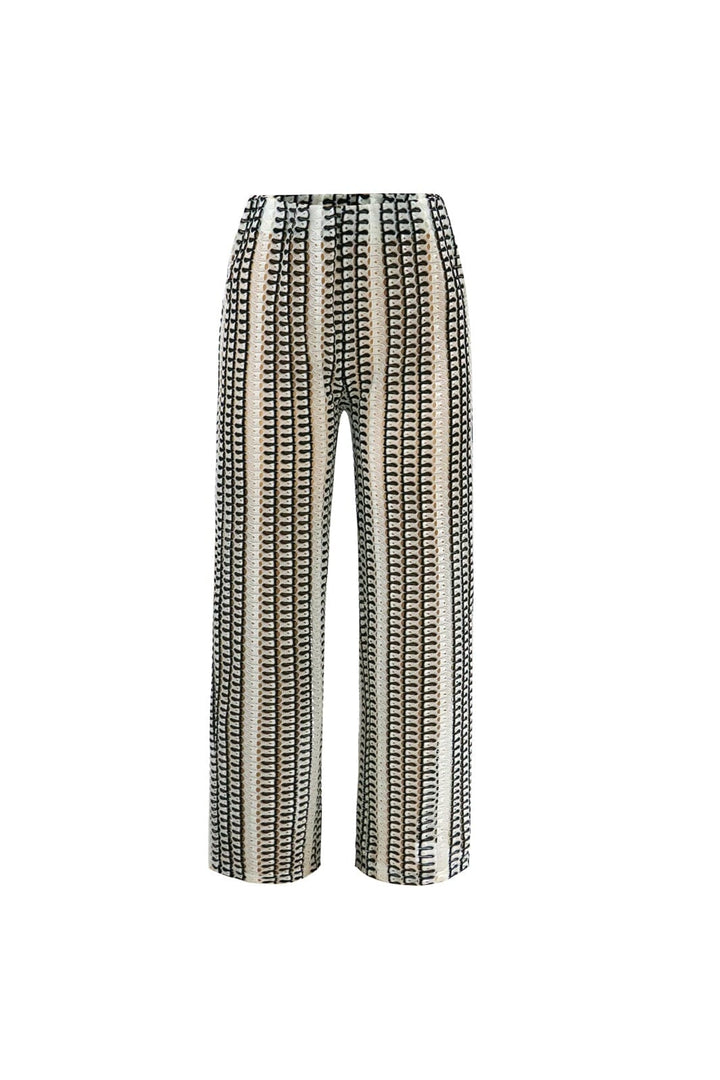 Liberte - Croc Pants 22382 - Black Creme Stripe