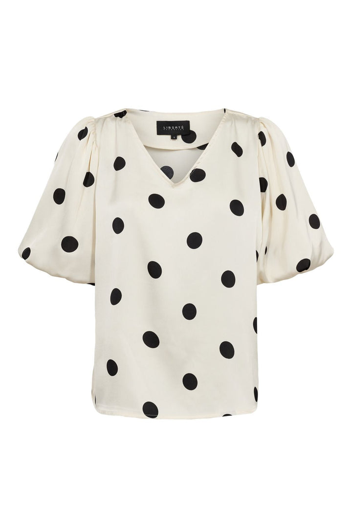 Liberte - Dotti Blouse 22390 - Creme Black Dot