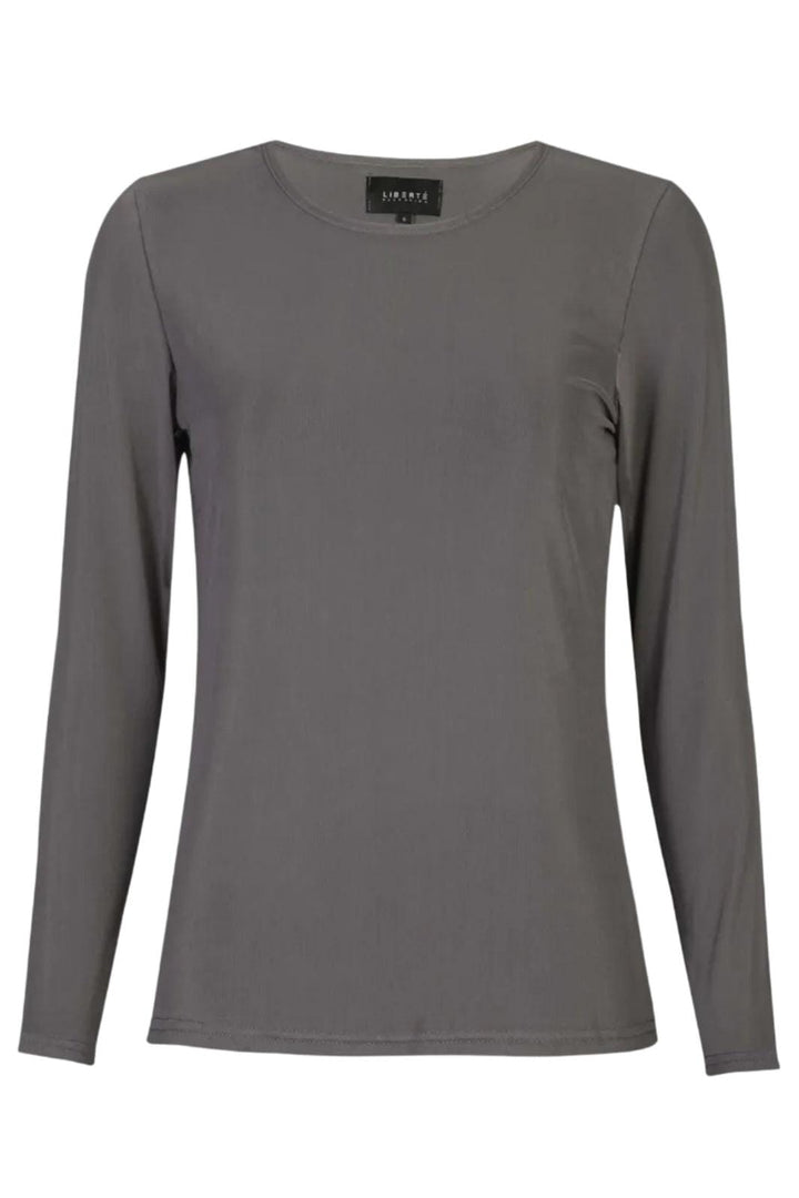 Liberte - Mesh Ls Tshirt 22065 - Dark Grey Bluser 
