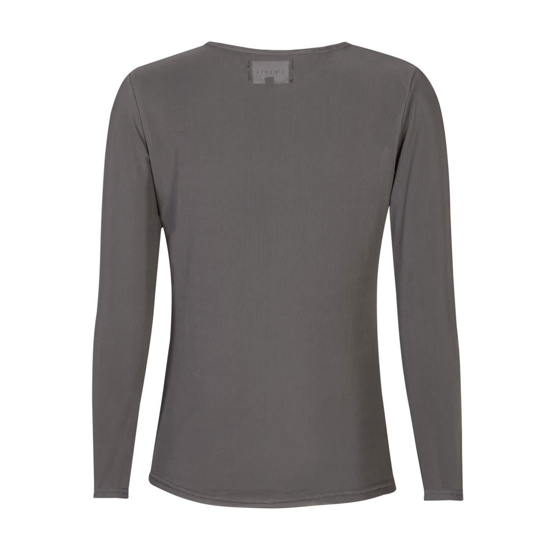 Liberte - Mesh Ls Tshirt 22065 - Dark Grey Bluser 