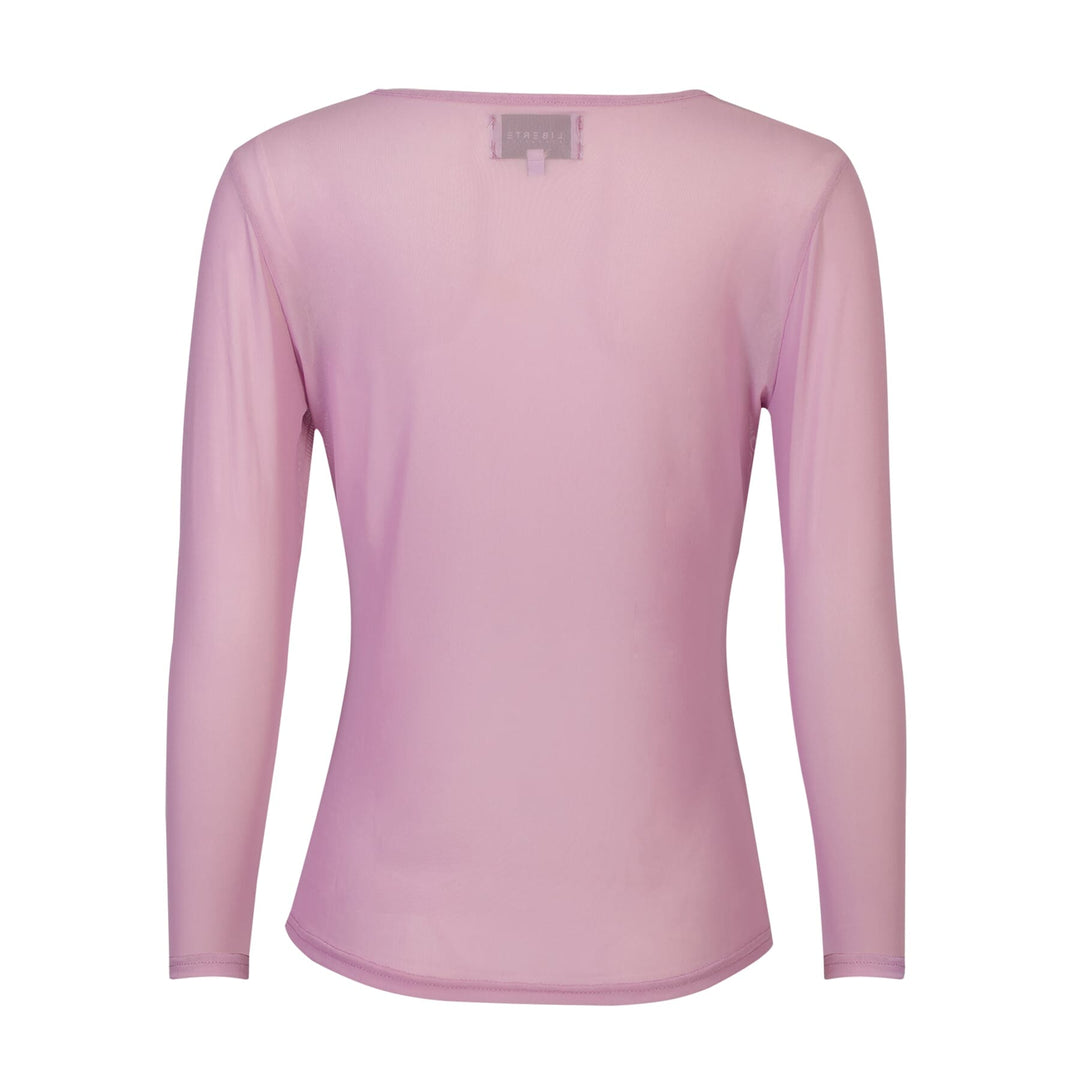 Liberte - Mesh Ls Tshirt 22065 - Lavender Bluser 