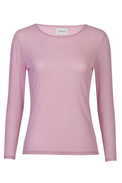 Liberte - Mesh Ls Tshirt 22065 - Lavender Bluser 