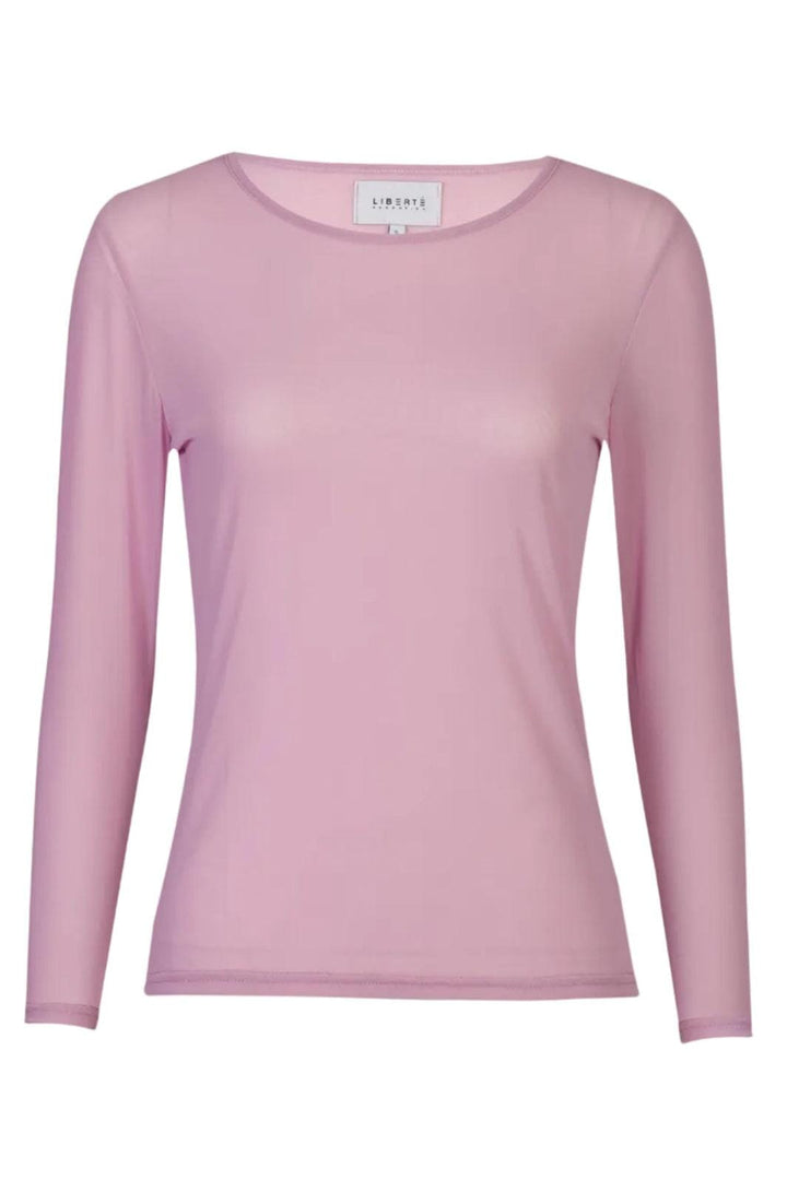 Liberte - Mesh Ls Tshirt 22065 - Lavender Bluser 