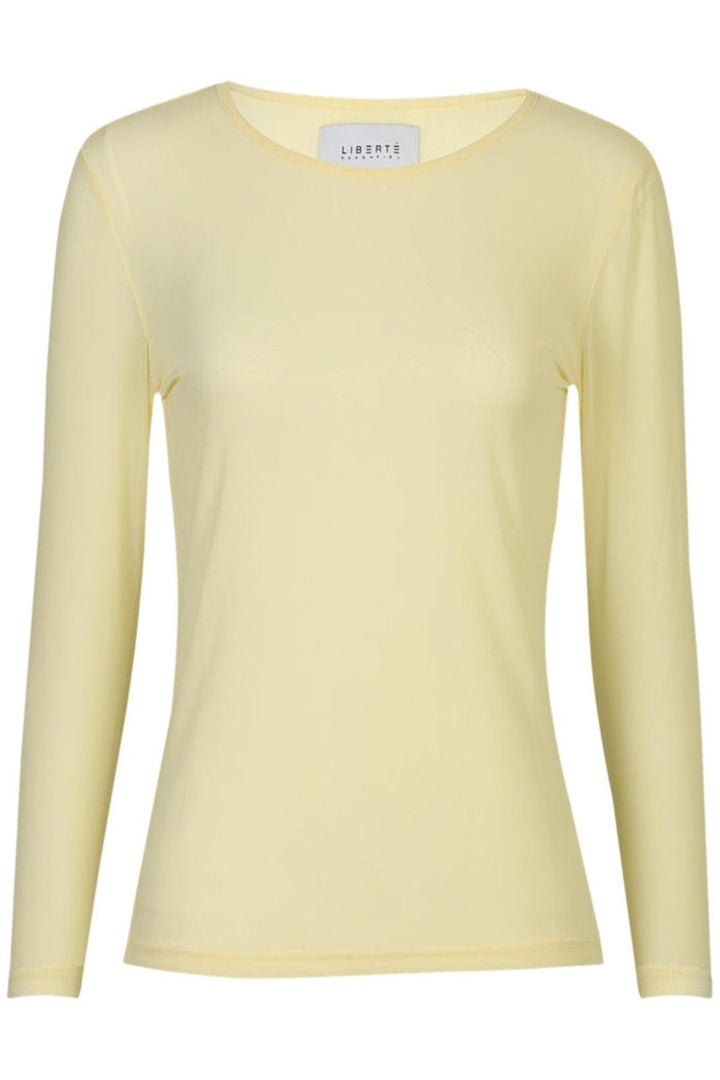 Liberte - Mesh Ls Tshirt 22065 - Yellow Bluser 