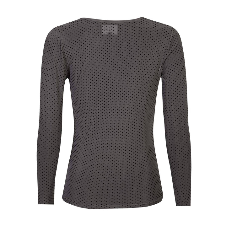 Liberte - Mesh Ls Tshirt, Dot 22069 - Dark Grey Medium Dot T-shirts 