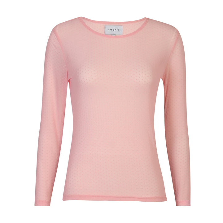 Liberte - Mesh Ls Tshirt, Dot 22069 - Rose Bluser 