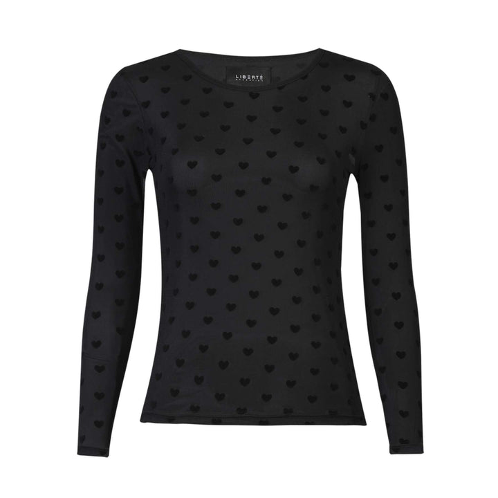 Liberte - Mesh Ls Tshirt, Flock 22081 - Black Heart T-shirts 