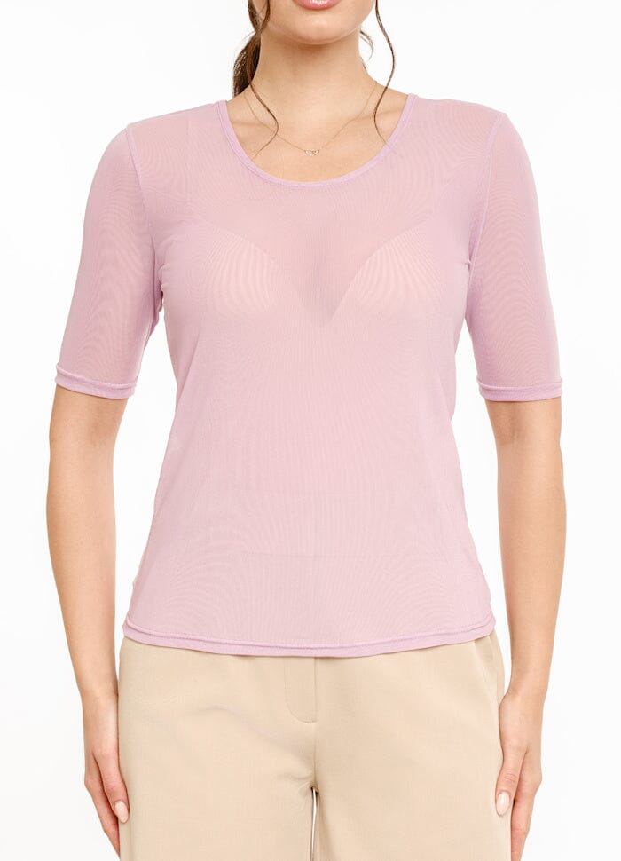 Liberte - Mesh Ss Tshirt 22064 - Lavender T-shirts 