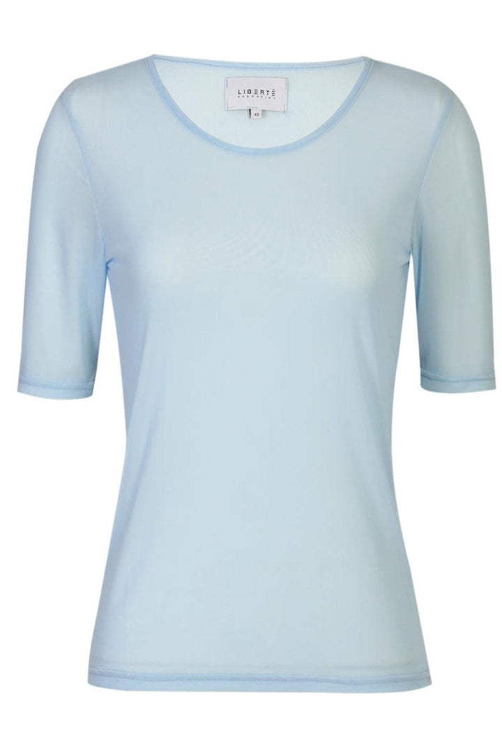 Liberte - Mesh Ss Tshirt 22064 - Light Blue T-shirts 