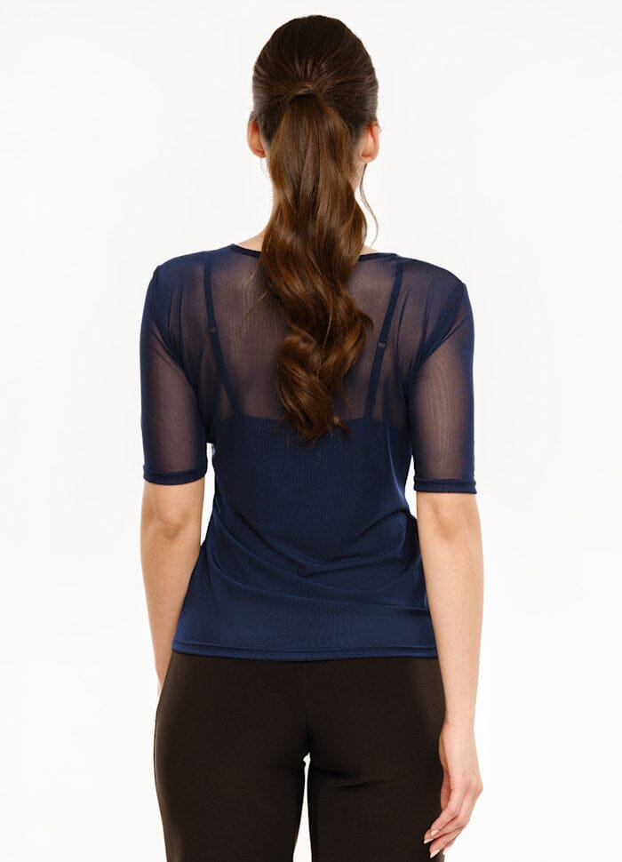 Liberte - Mesh Ss Tshirt 22064 - Navy T-shirts 