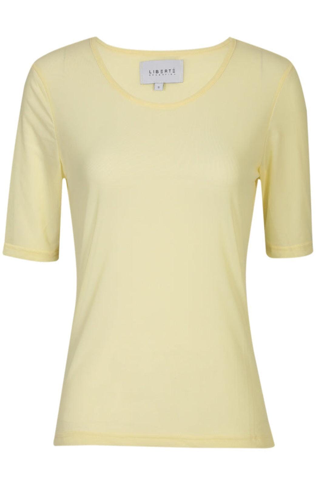 Liberte - Mesh Ss Tshirt 22064 - Yellow T-shirts 
