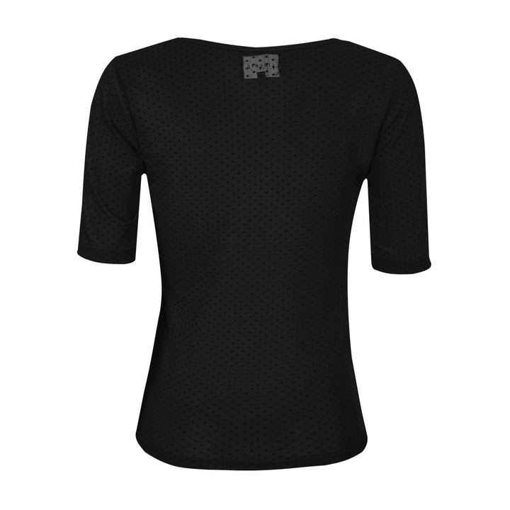 Liberte - Mesh Ss Tshirt, Dot 22011 - Black T-shirts 
