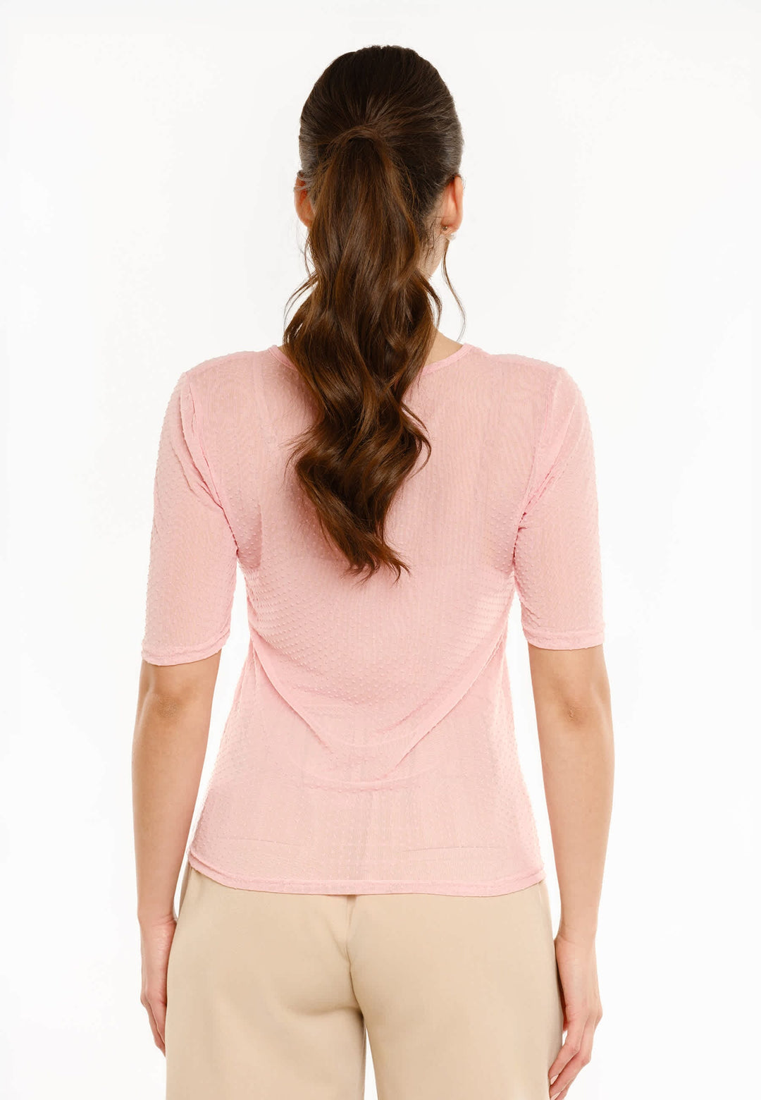 Liberte - Mesh Ss Tshirt, Dot 22011 - Rose T-shirts 