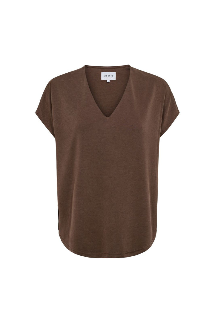 Liberte - Nuni Vneck Tshirt 22409 - Brown