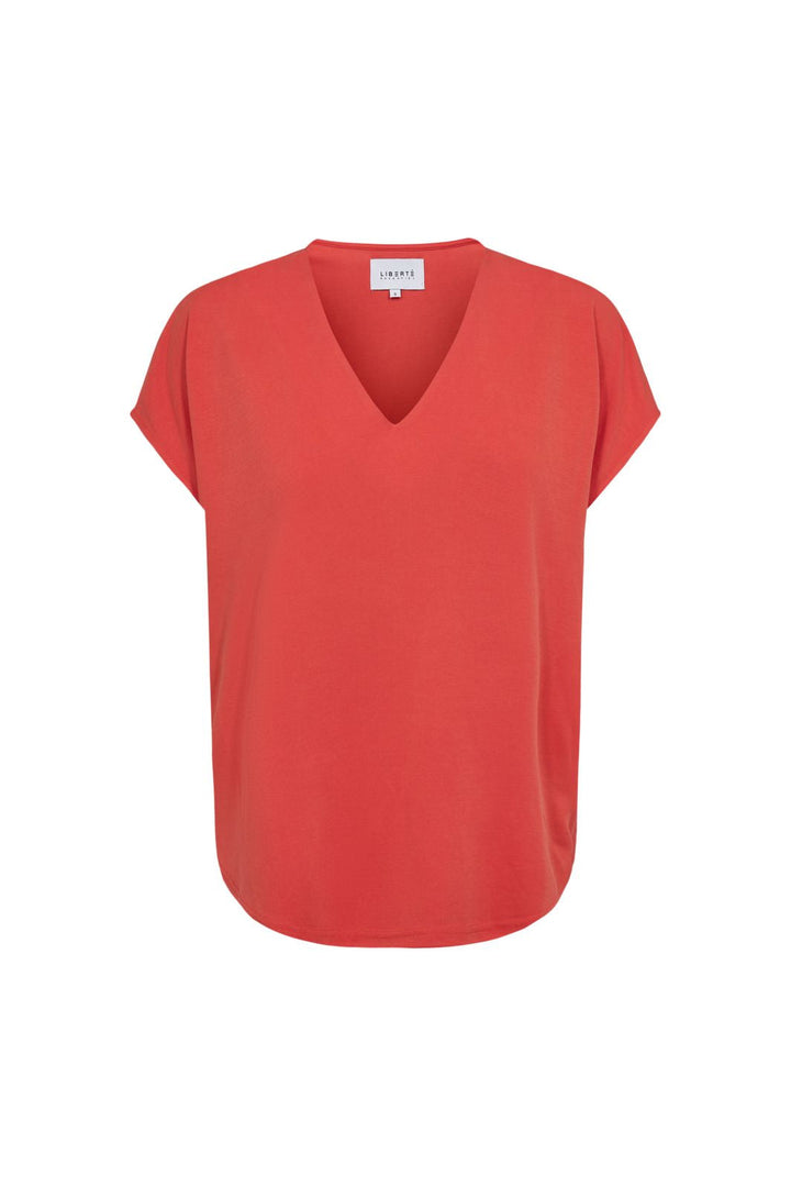 Liberte - Nuni Vneck Tshirt 22409 - Lobster Red