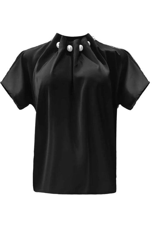 Liberte - Pip Ss Pearl Blouse 22379 - Black Bluser 