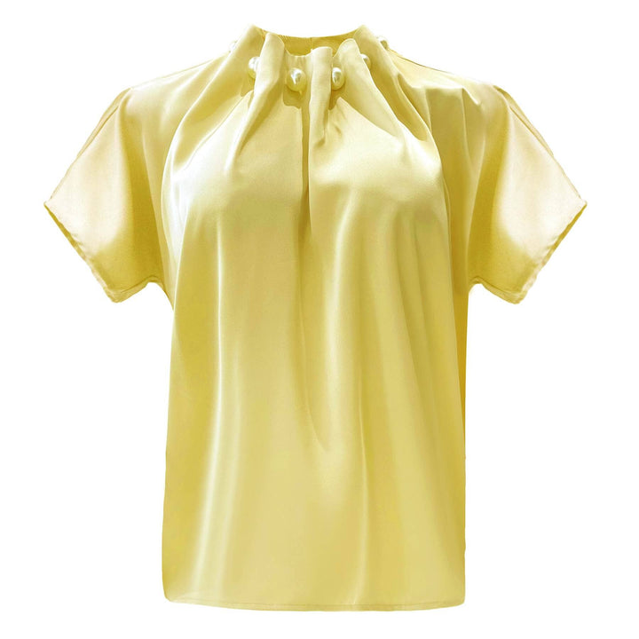 Liberte - Pip Ss Pearl Blouse 22379 - Yellow Bluser 