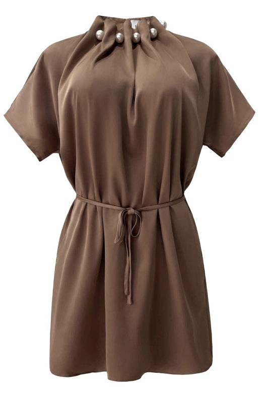 Liberte - Pip Ss Pearl Dress 22455 - Brown Kjoler 