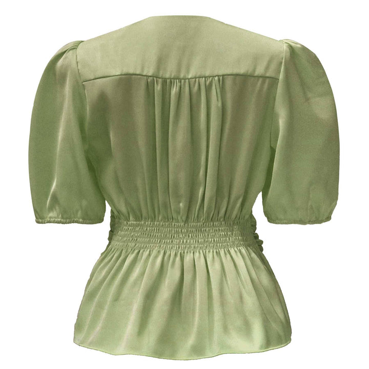 Liberte - Tiki Ss Twist Blouse 22205 - Mint Bluser 
