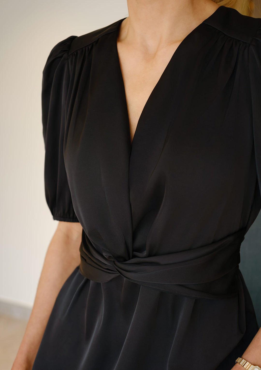 Liberte - Tiki Ss Twist Dress 22206 - Black Kjoler 
