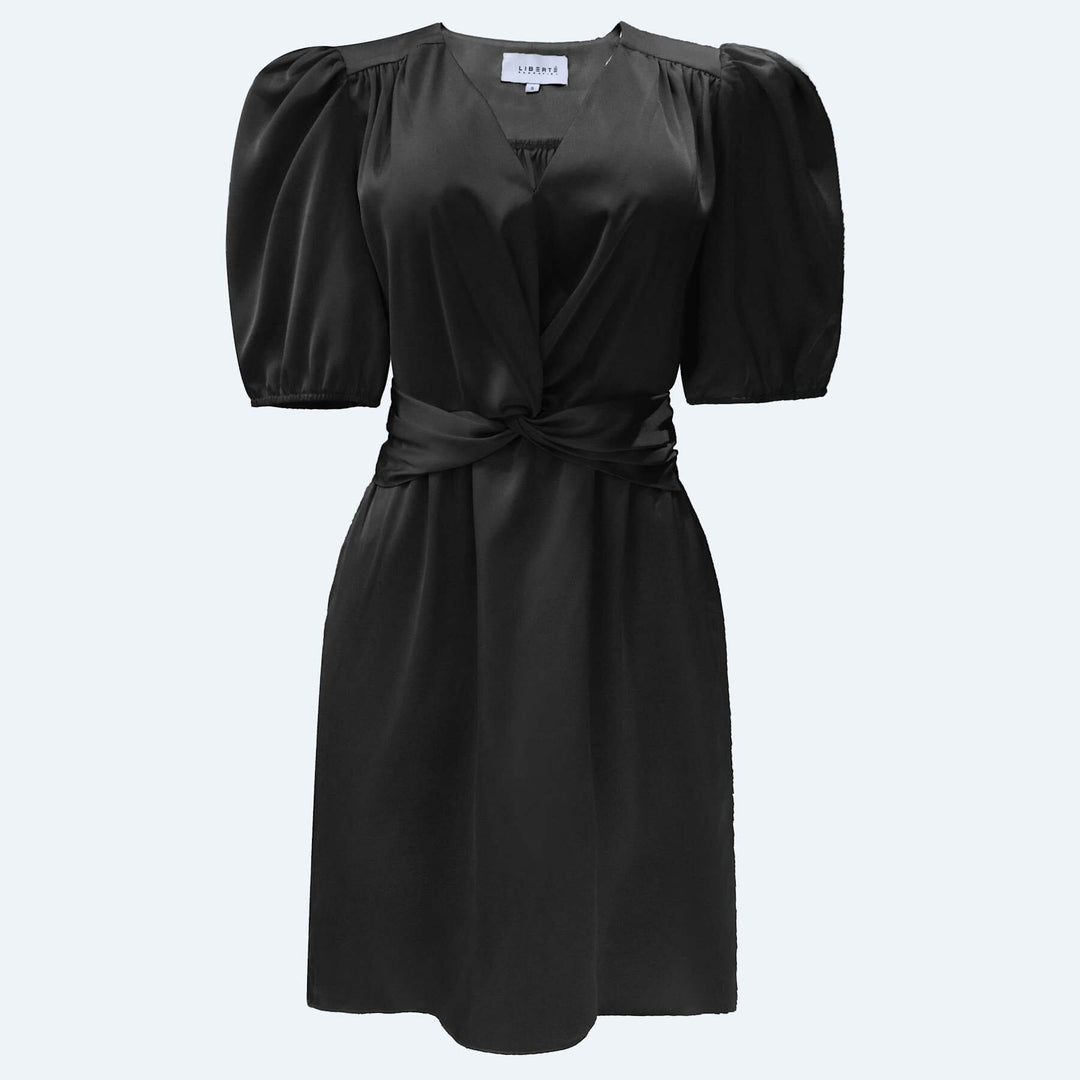 Liberte - Tiki Ss Twist Dress 22206 - Black Kjoler 