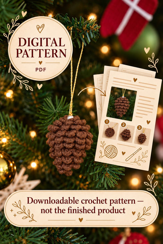 Lille Arv - Opskrift - Hæklet Kogle Julepynt 