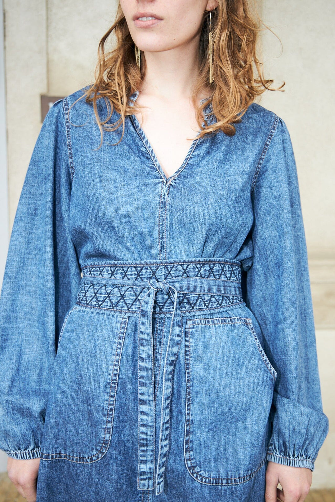 Lollys Laundry - Parisll Midi Dress Ls 26421-3002 - 20 - Blue Kjoler 