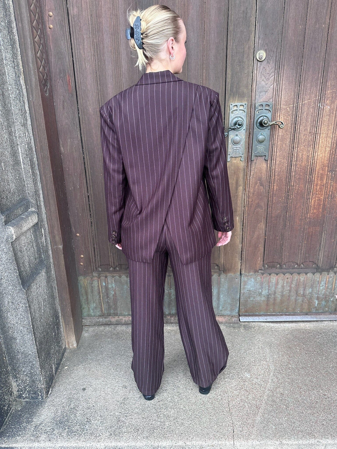 Love & Divine - Love1024-65 20305 - 834 - Brown Pinstripes Bukser 
