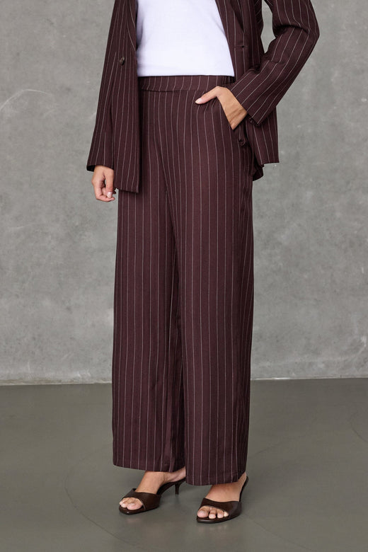 Love & Divine - Love1024-65 20305 - 834 - Brown Pinstripes Bukser 