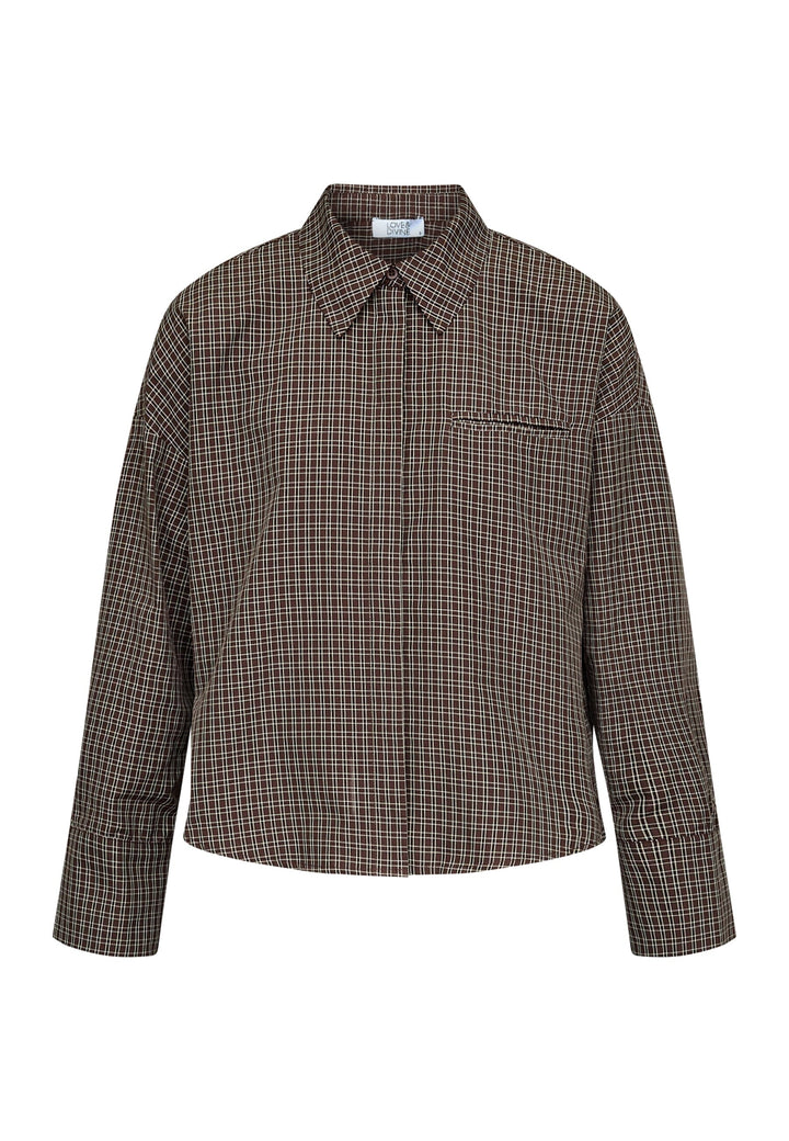 Love & Divine - Love1495-4 20029 - 222 - D. Chocolate Check Skjorter 