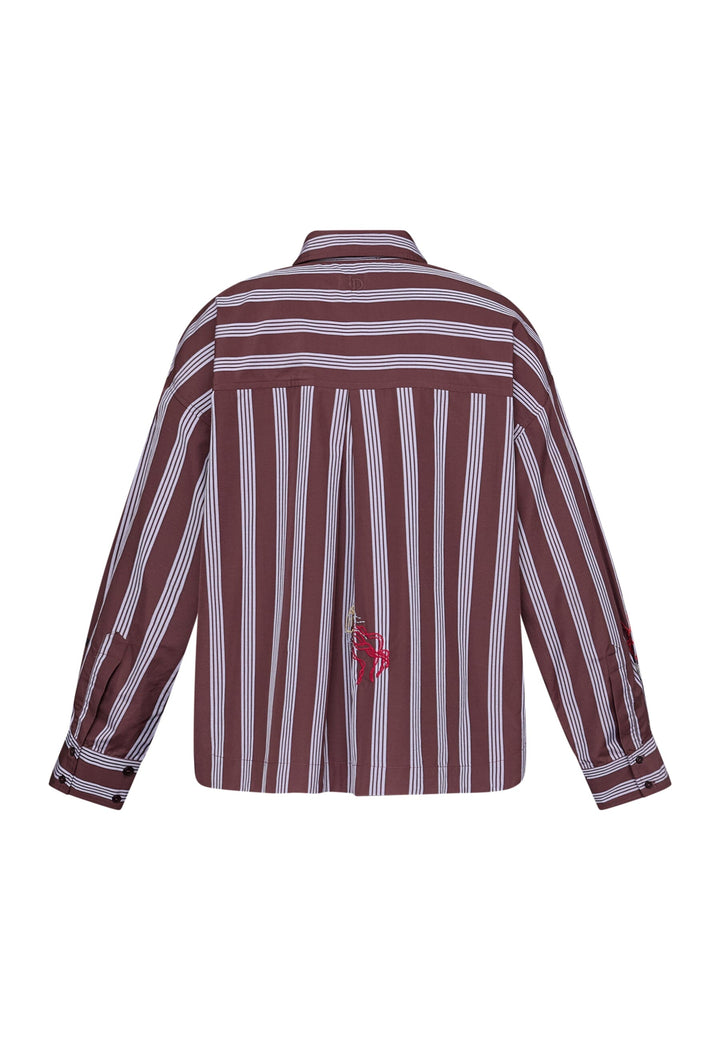 Love & Divine - Love1555-1 20019 - 830 - Brown Stripes Emb. Skjorter 