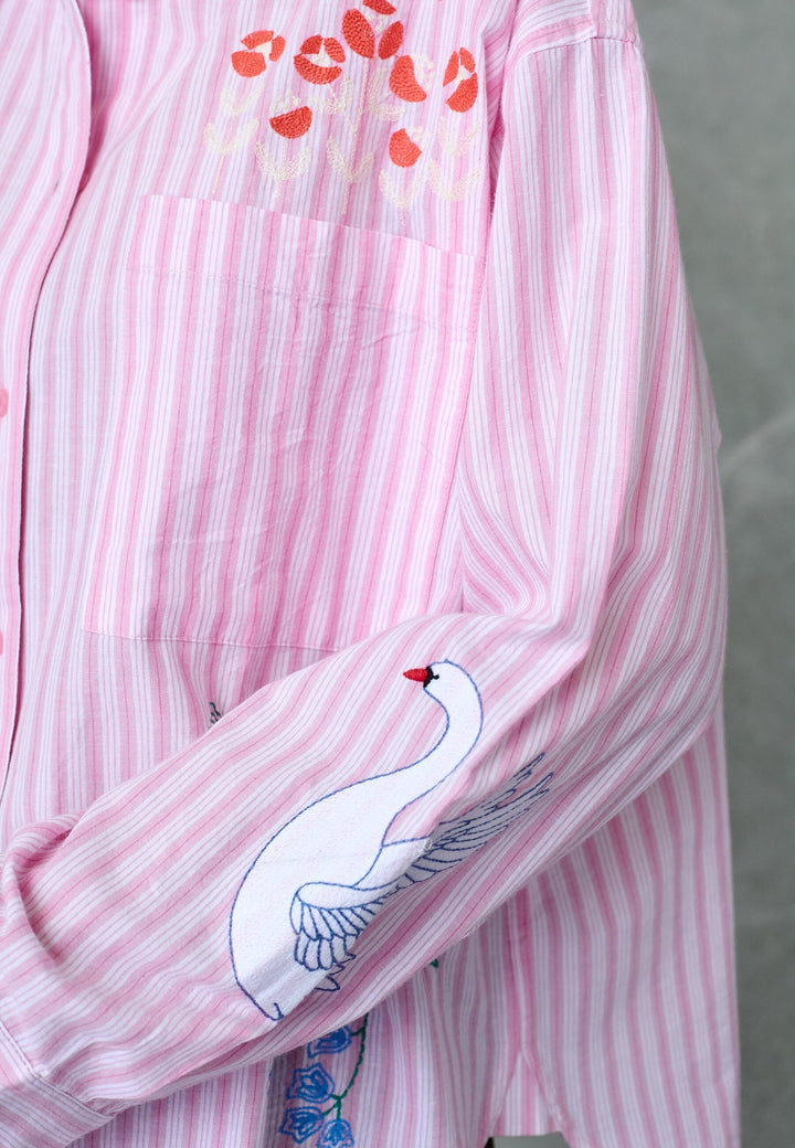 Love & Divine - Love1555-2 20031 - 832 - Rose Stripes Emb. Skjorter 