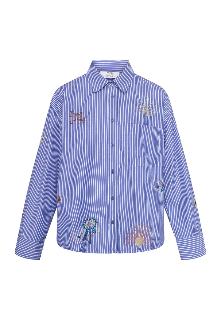 Love & Divine - Love1555-5 20282 - 832 - Blue Stripes Skjorter 