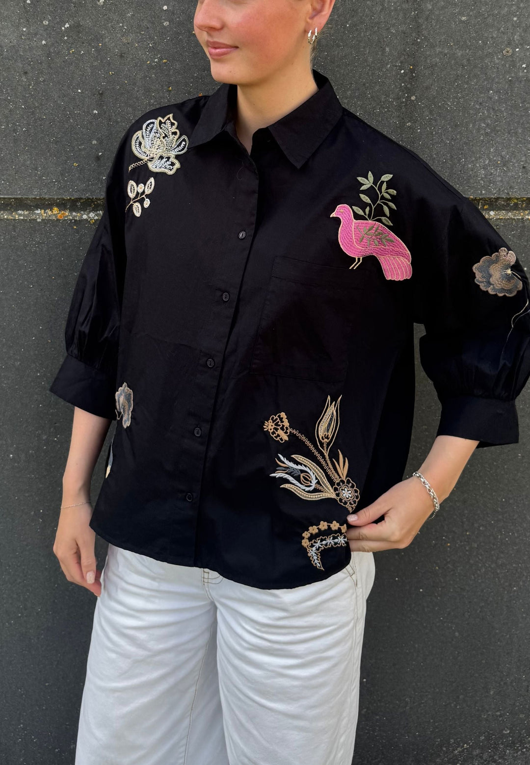 Love & Divine - Love1604-4 20321 - 803 - Black/Emb. Skjorter 