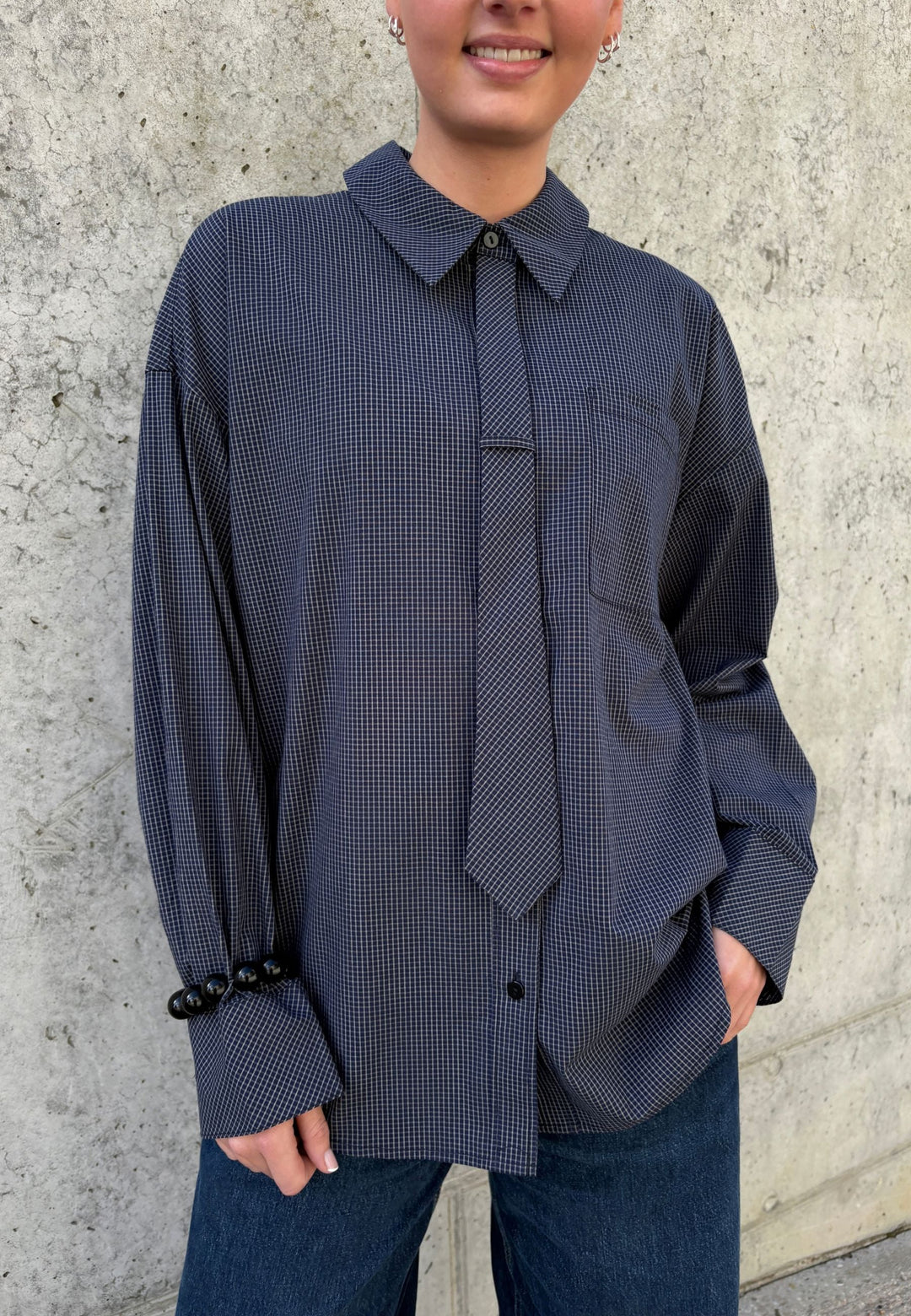 Love & Divine - Love1645-1 20540 - 841 - Navy Check Skjorter 