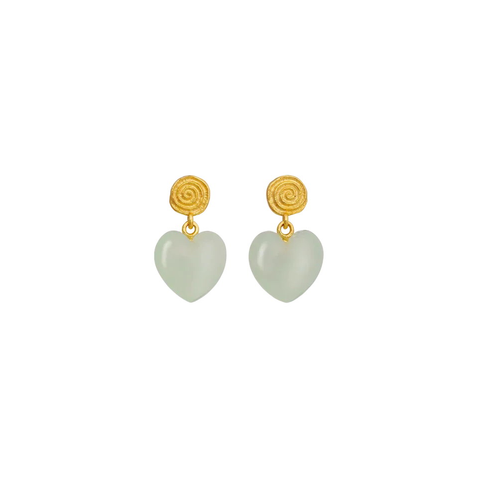 Maanesten - Penny Petite Moss Green Earrings - 10131a Øreringe 