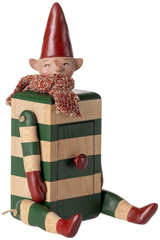 Maileg - Nisse Med Skuffe, Grøn - 14-5183-00 Julepynt 