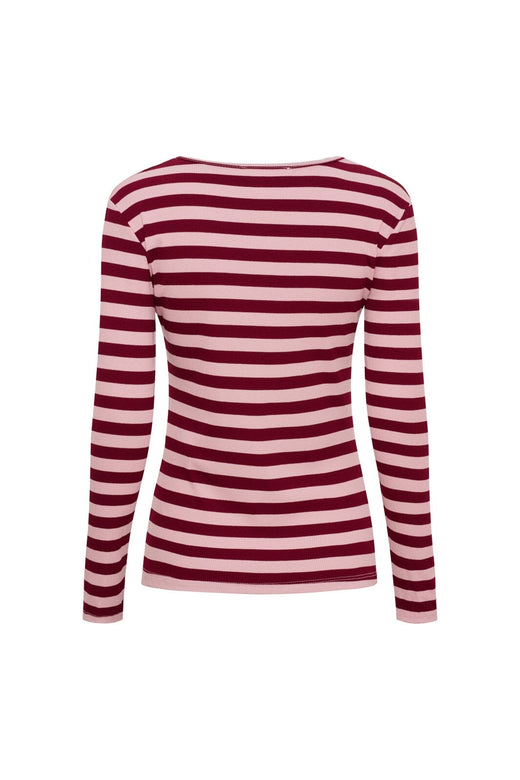 Marta Du Chateau - Mdcbegonia Ls Tee 7702 - Wino/Rosa Antique