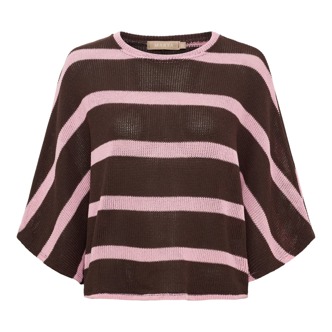 Marta Du Chateau - Mdccascade Knit 58678 - Moro/Pink Strikbluser 