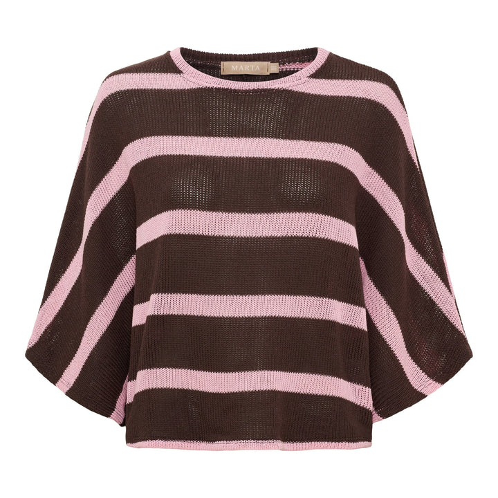 Marta Du Chateau - Mdccascade Knit 58678 - Moro/Pink Strikbluser 