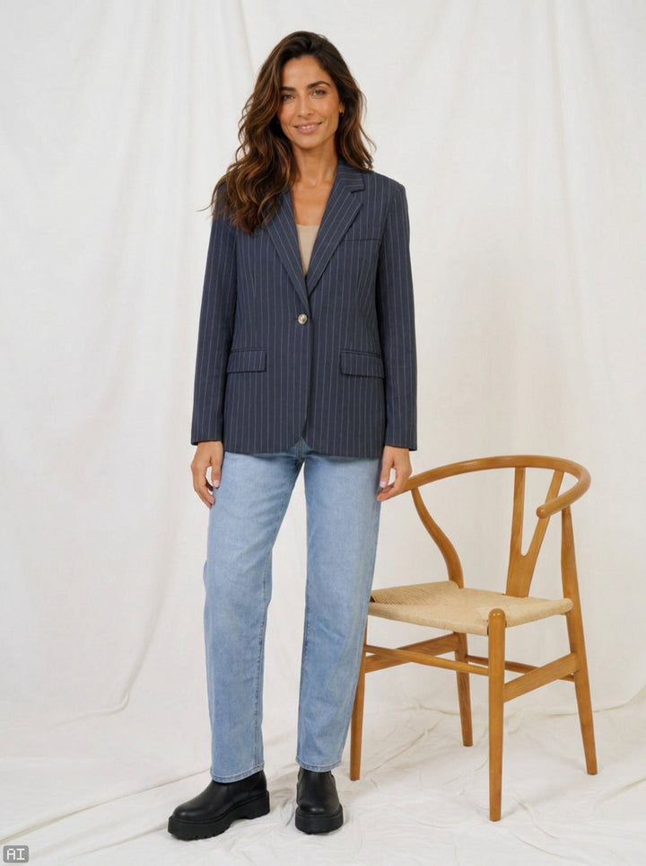 Marta Du Chateau - Mdcdusk Blazer 15502nf - Navy8 Blazere 