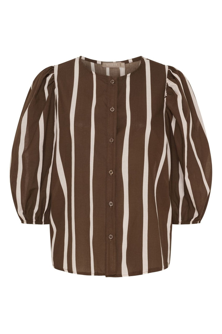 Marta Du Chateau - Mdcevelina Shirt 58130M - Brown Stripe