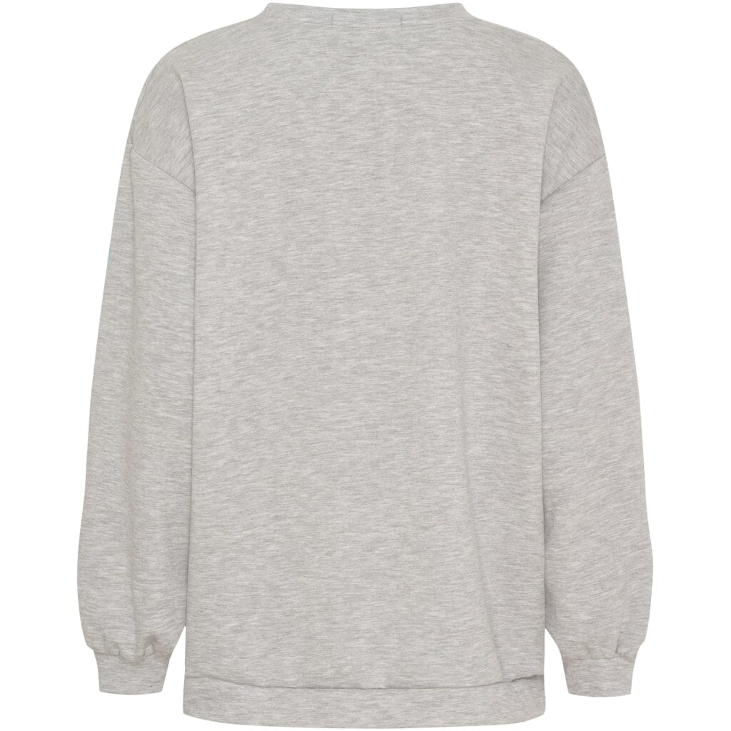 Marta Du Chateau - Mdchibiscus Sweatshirt 22659 - Grey/Skyblue Sweatshirts 