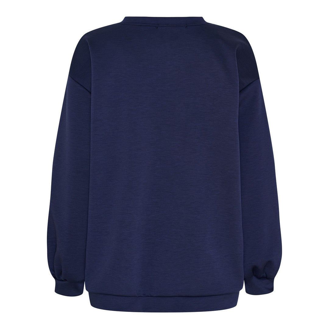 Marta Du Chateau - Mdchibiscus Sweatshirt 22659 - Navy/Sky Sweatshirts 
