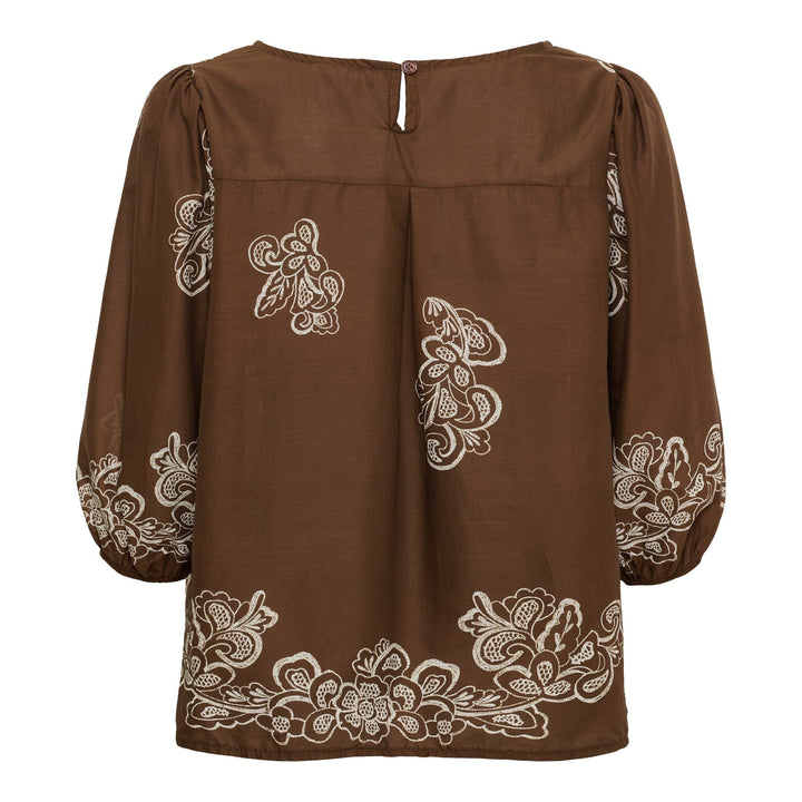 Marta Du Chateau - Mdclupine Blouse 8566 - Marrone6906tpk Bluser 