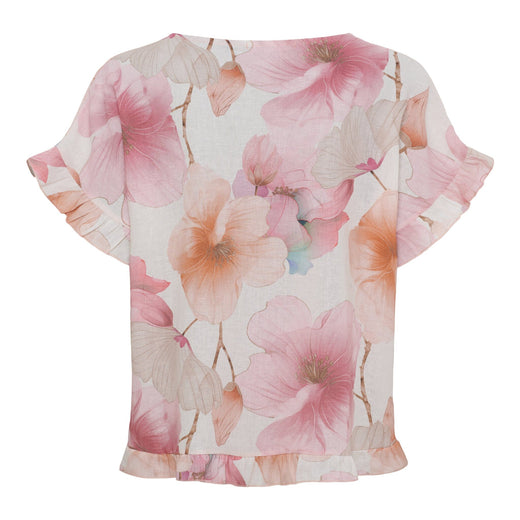 Marta Du Chateau - Mdcmathea Blouse 86493 - Pink Flower Bluser 